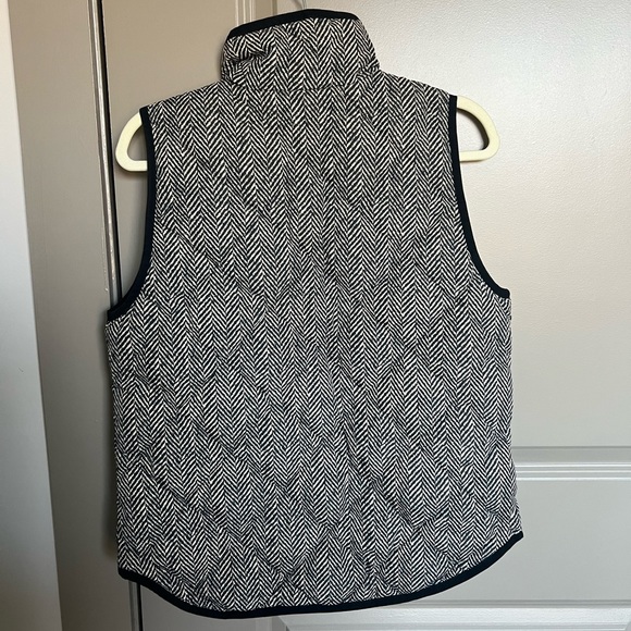 J Crew Houndstooth Puffer Vest S - Picture 2 of 3